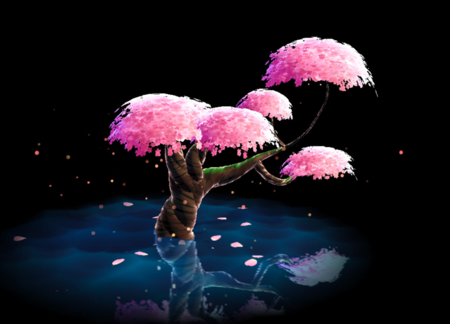Sakura tree material graph lens studio